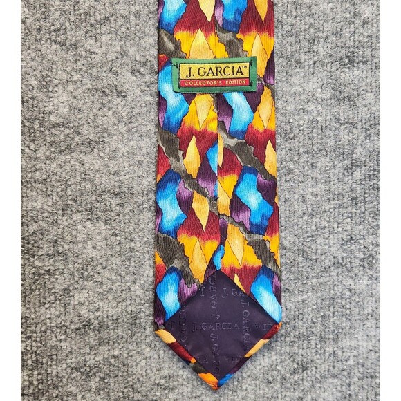 J Garcia Collector's Edition Tie Mens Silk Bright Abstract Art Pattern Necktie - Picture 3 of 8